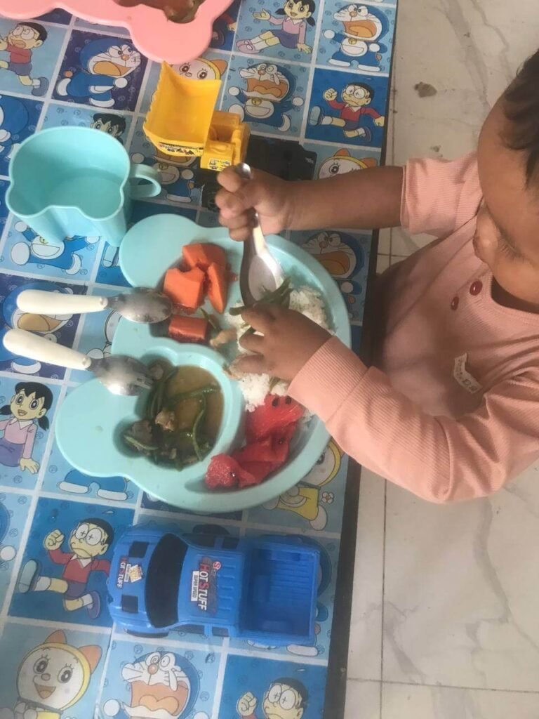 Keep instructions short and tied to the daily rhythm. A warm, direct "Time for rice" works much better than a long-winded demand.