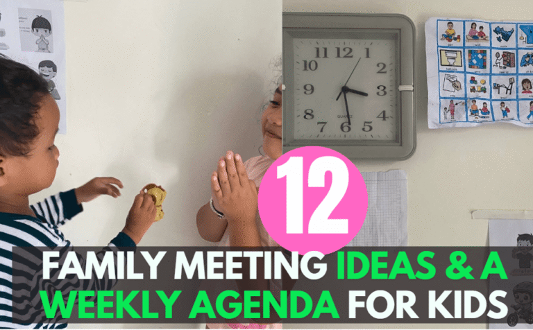 12 Family Meeting Ideas and A Weekly Agenda for Kids
